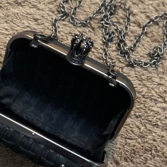 Black leather clutch - Picture 3 of 5